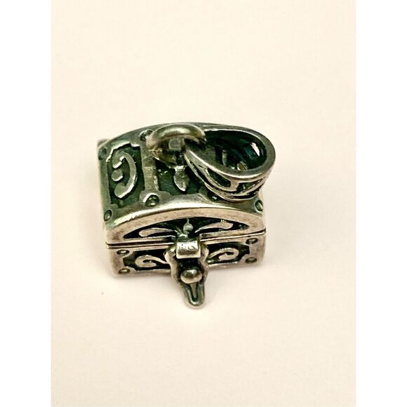 .925 Prayer Box Ornate Sterling Silver Jewelry Charm #faith - Picture 2 of 5